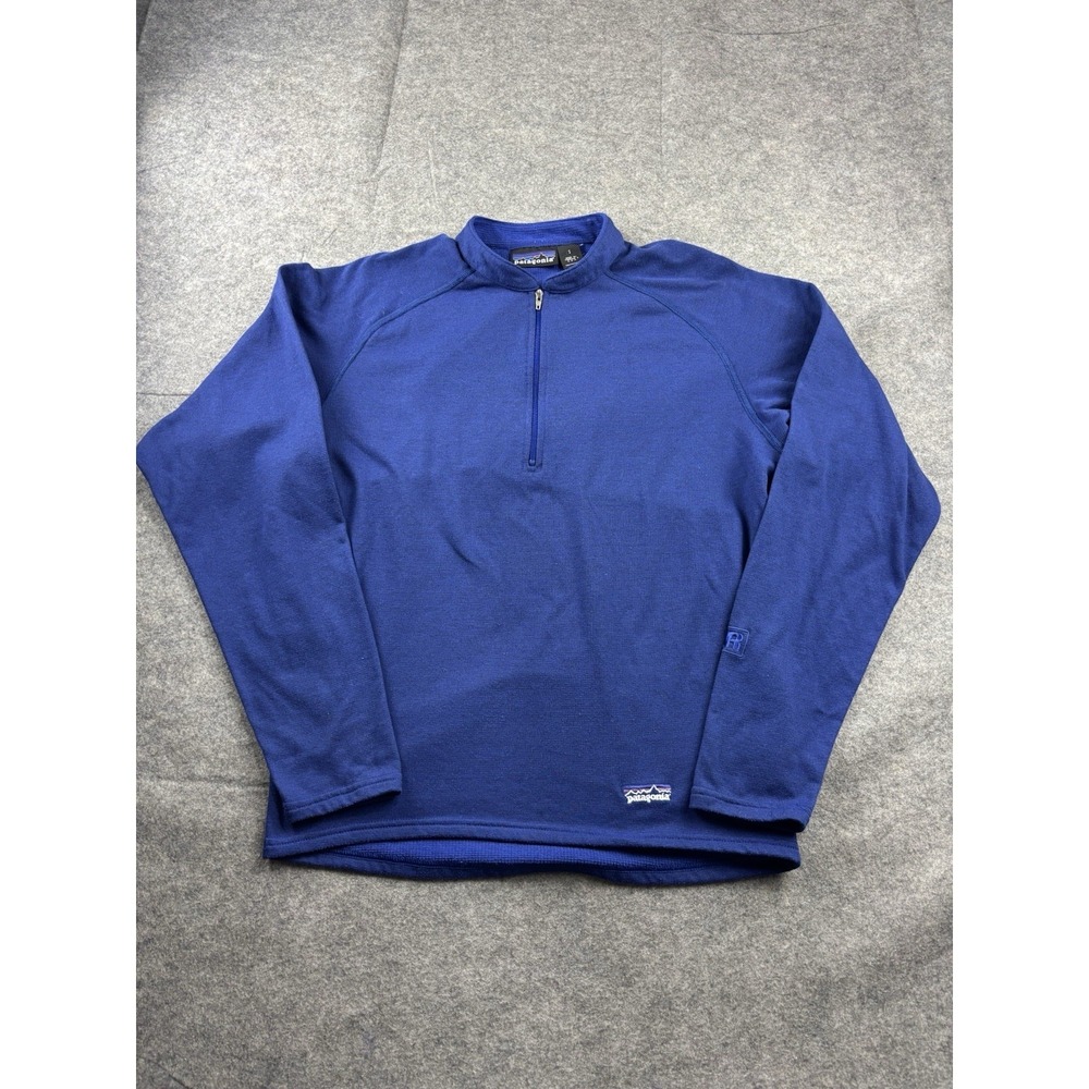 Patagonia Men's S Jacket Blue 1/4 Zip USA VTG Pullover Long Sleeve Gorpcore